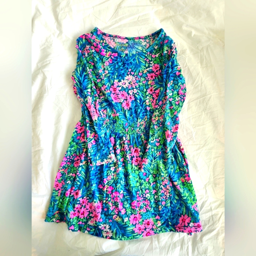 Lily Pulitzer girls, long sleeve cotton dress, medium